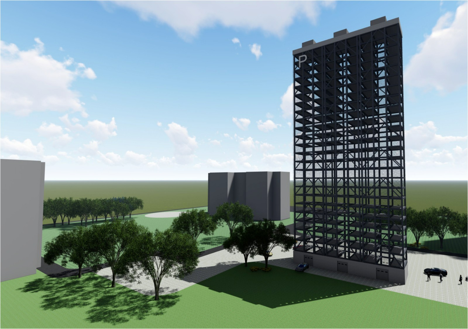 Plate & Comb Tower Garage